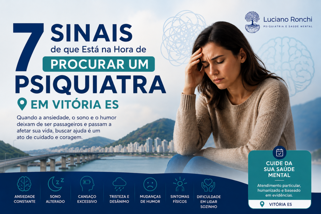 7 sinais de que está na hora de procurar um psiquiatra em Vitória ES